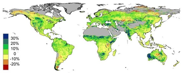 CSIRO - % Foliage cover change from 1982 to 2010