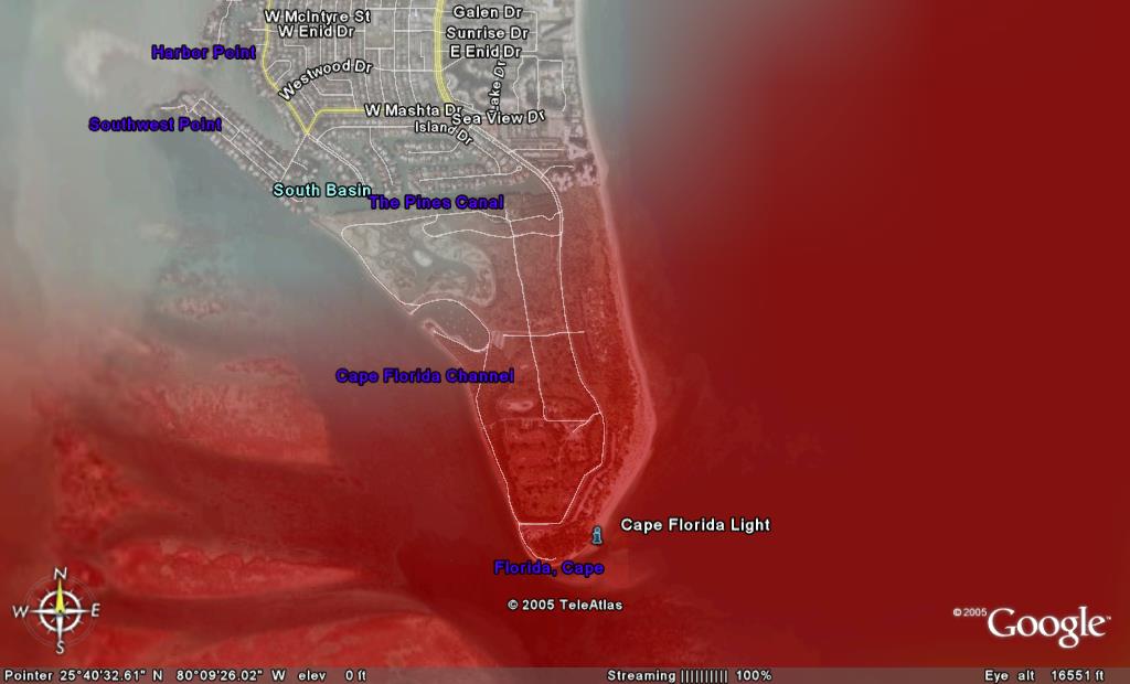  [Luminic Map of Southern Key Biscayne] 